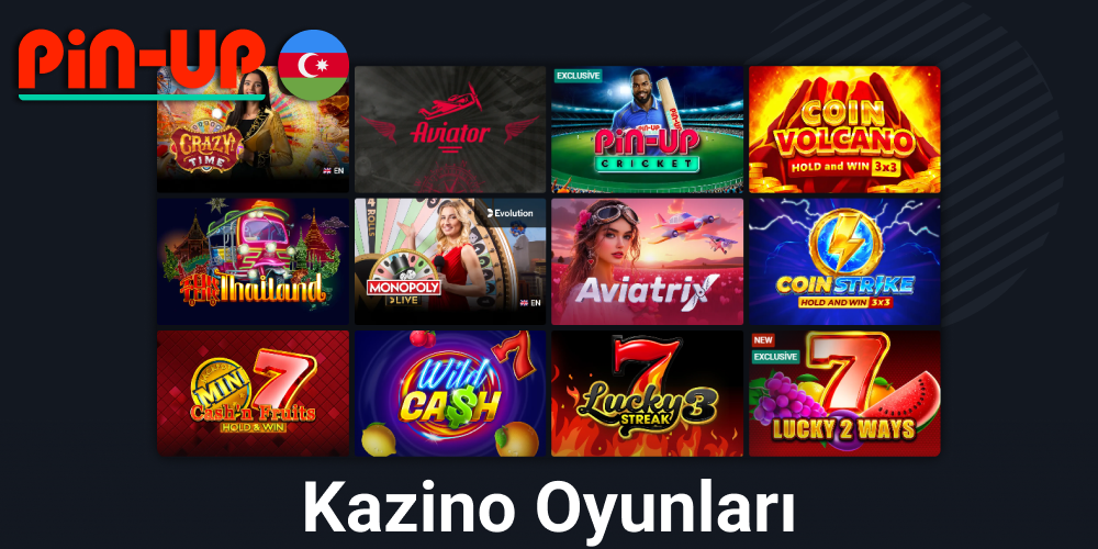 Azərbaycandan olan oyunçular üçün Pin-Up kazino oyunları